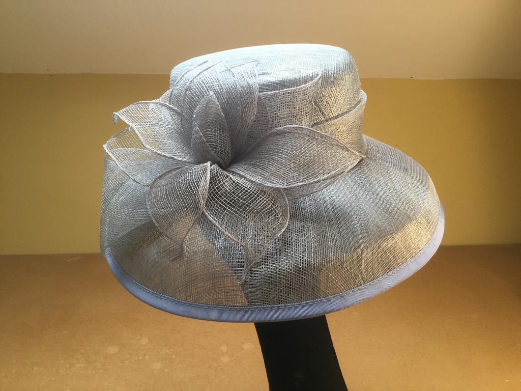 Blue Grey Sinamay